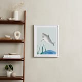 "Ocean Friends II" - Art Print in Shark by Teju Reval - In a Room