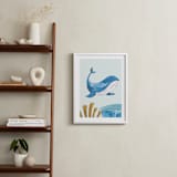 "Ocean Friends I" - Art Print in Whale by Teju Reval - In a Room
