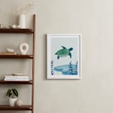 "Ocean Friends III" - Art Print in Turtle by Teju Reval - In a Room
