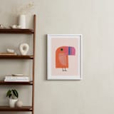 "mod toucan" - Art Print in peach by Carrie Moradi - In a Room