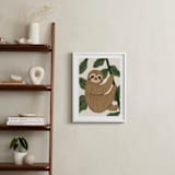 "Baby sloth" - Art Print in Brown by Cass Loh - In a Room