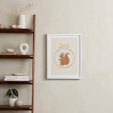 "Woodland Animal Frame - Squirrel" - Art Print in Cream by Creo Study - In a Room