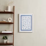 "Animal Alphabet Toile" - Art Print in Ocean Blue by Teju Reval - In a Room