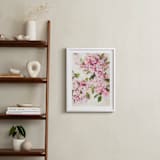 "Enchanted Garden 3" - Art Print in Floral Pink by Arohika Verma - In a Room