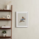 "Animal All-Stars 1" - Art Print in Dusty Beige by Malunio - In a Room