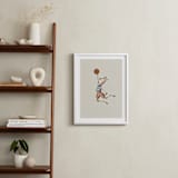 "Animal All-Stars 2" - Art Print in Dusty Beige by Malunio - In a Room