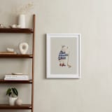 "Animal All-Stars 3" - Art Print in Dusty Beige by Malunio - In a Room