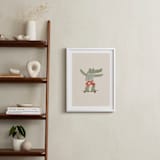 "Skater Croc" - Art Print in Beige by Zove Ahhh - In a Room