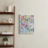 "Watercolor Flowers 3" - Art Print in Light blues by Susanna Nousiainen - In a Room