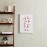 "Falala Calligraphy" - Art Print in Red by Megan Kelso - In a Room