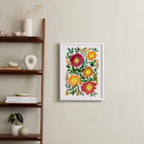 "hand painted flowers_5c" - Art Print in green by Ramoncita - In a Room