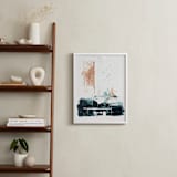 "Harbor's Edge" - Art Print in Harbor Teal by Karen Kaul - In a Room