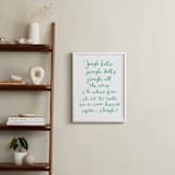 "Jingle Bells Holiday" - Art Print in Teal by Megan Kelso - In a Room