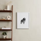 "Le Lion" - Art Print in Black by IMG_101 - In a Room