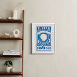 "The Little Mister" - Personalized Art Print in Dutch Blue by Tanya Lee of Frooted Design - In a Room