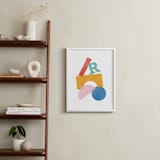 "Shape Tower" - Personalized Art Print in Modern by Pixel and Hank - In a Room