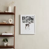"winter baby deer" - Art Print in Charcoal Gray by Cass Loh - In a Room