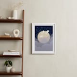 "What We Dream At Night" - Art Print in Midnight Blue by Carol Lin - In a Room