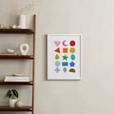 "Rainbow Shapes" - Art Print in Rainbow by Kelly Watkins - In a Room