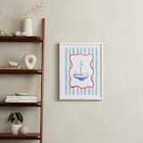 "Vintage Play Boat" - Art Print in Sailor Blue by Little Blue Designs - In a Room