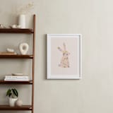 "Sweet Bunny" - Art Print in Blush by Angela Thompson - In a Room