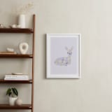 "Sweet Deer" - Art Print in Lilac by Angela Thompson - In a Room