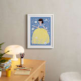 "Enchanted Snow White" - Art Print in Bluebird by Angela Thompson - In a Room