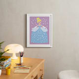 "Sparkling Cinderella" - Art Print in Midnight by Angela Thompson - In a Room
