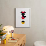 "Disney Minimalist Minnie Mouse" - Art Print in Coal by Anna Joseph - In a Room