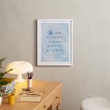 "Disney's Cinderella Magic Quote" - Art Print in Blue by Leah Bisch - In a Room