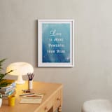 "Disney's Elsa Love Quote" - Art Print in Ice by Leah Bisch - In a Room