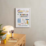 "Creative Tools" - Personalized Art Print in White by Naava Katz - In a Room