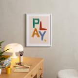 "Creative Play" - Art Print in Cream by Nazia Hyder - In a Room