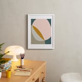 "Abstract Overlap" - Art Print in Jade by Beth Vassalo - In a Room