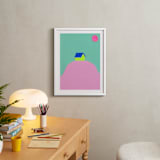 "Dia y Noche I" - Art Print in Pink, Green by Marta Crea - In a Room