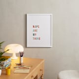 "Naps Are My Thing" - Art Print in Clementine by Christie Garcia - In a Room