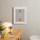 "Full Court" - Art Print in Smoke Orange by Jennifer Morehead - In a Room