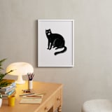 "Graphic cat" - Art Print in ink by Alexandra Dzh - In a Room