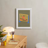 "Connect Four" - Art Print in Game Night Green by Elliot Stokes - In a Room