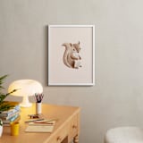 "Baby Squirrel" - Art Print in Beige by Vivian Yiwing - In a Room