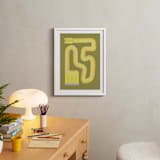 "Twisty Giraffe" - Art Print in Moss by Ampersand Design Studio - In a Room