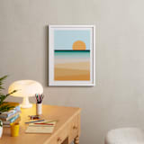 "Sea Side II" - Art Print in Sea Blue by David Michuki - In a Room