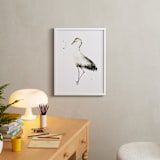 "Cranes on the go" - Art Print in Grey by Lulaloo - In a Room