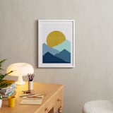 "Mountain Love" - Art Print in Midnight Blue by Sudevi Sen - In a Room