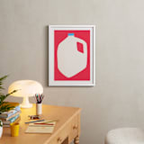 "Two Percent Milk" - Art Print in Cherry by Elliot Stokes - In a Room