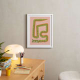 "Twisty Alligator" - Art Print in Moss by Ampersand Design Studio - In a Room