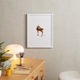 "A Deer Friend" - Art Print in White Tail by Andrew McClintock - In a Room
