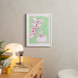 "Lush Botanical Gallery IV" - Art Print in Mint Ice Cream by Lise Gulassa - In a Room