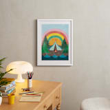 "Camp Rainbow" - Art Print in sky by Shirley Lin Schneider - In a Room