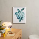 "Tropical Sea Turtle" - Art Print in Caribbean by Shirley Browning - In a Room